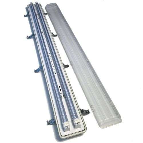 Light Fittings LED Fluorescent Tube Fittings Weatherproof Double